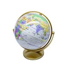 Glob alb pe suport decorativ auriu 20 cm (24)