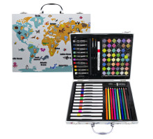 Набор для рисования 86 предметов, белый чемоданчик