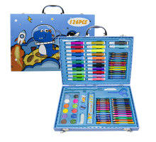 Set rechizite de pictat 126 obiecte in valiza