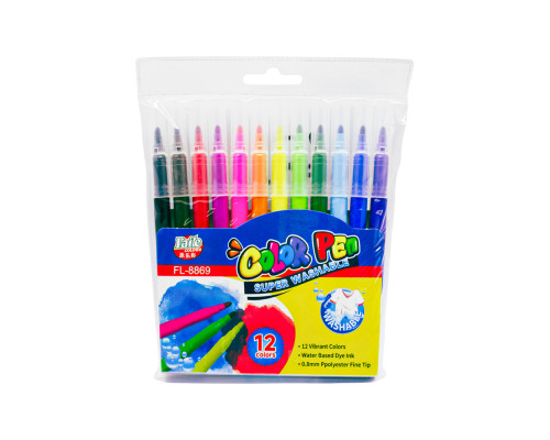 Фломастеры 12 цв. Super Washable FL-8869 (192)