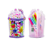 Set marker 10 culori, cu miros fructe, 10 culori, blister figurat FL-8619-10 (48)