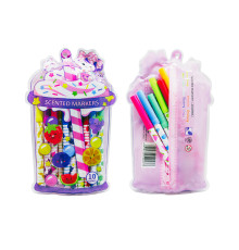 Set marker 10 culori, cu miros fructe, 10 culori, blister figurat FL-8619-10 (48)