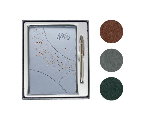 Набор ежедневник недатированный+ ручка в коробке, 4 цветa *2986 (40)