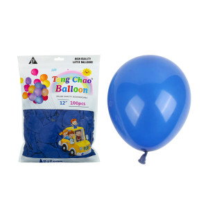 Set baloane latex albastru 12" (30cm) heliu 100buc
