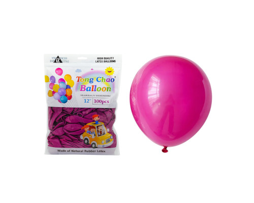 Надувные шары 12" бордовые Helium Quality 100шт