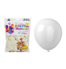Надувные шары 12" белые Helium Quality 100шт