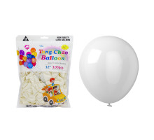 Baloane 12" albe Helium Quality 100buc