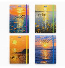 Блокнот А5 96 л. клетка, твердая обложка с резинкой, JooyDoo QD-15165 (48/96)