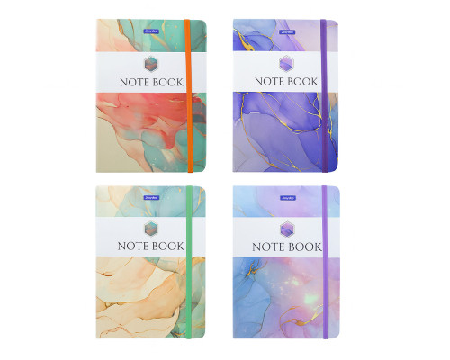 Блокнот А5 96 л. клетка, твердая обложка с резинкой, JooyDoo QD-15230 (48/96)