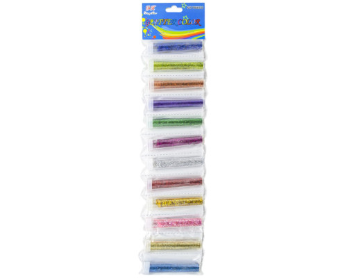 Set de sclipici în tuburi, 12 culori x 3 g (360)