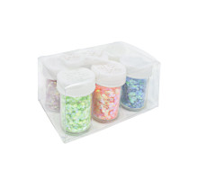 Set de sclipici hexagonal, 6 culori x 6 g 6 borcănașe (288)