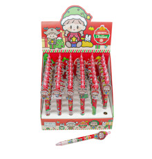 Ручка детская "Merry Christmas", автоматическая синяя, GP-80010 (48/1728)
