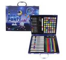 Set rechizite de pictat 86 obiecte in valiza albastra