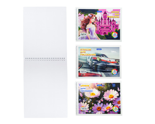 Album de desen A4, 20 file pe spira QD-13005-20 (8/192)