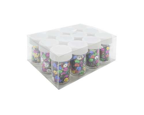 Set de paiete multicolore, 6 mm, 12 tuburi *5g DH21681-3 (144)