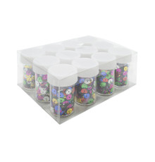 Set de paiete multicolore, 6 mm, 12 tuburi *5g DH21681-3 (144)