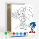 Set de pictat pe pânză pentru copii 20x25 "Sonic OK" +6vopsee +pensula 7025