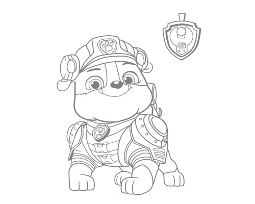 Набор детский для рисования на холсте 20*25 "Paw Patrol Rubble" +6 красок +кисточка 7029