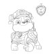 Набор детский для рисования на холсте 20*25 "Paw Patrol Rubble" +6 красок +кисточка 7029