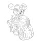 Set de pictat pe pânză pentru copii 20x25 "Paw Patrol Zuma" +6vopsee +pensula 7030