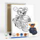 Набор детский для рисования на холсте 20*25 "Paw Patrol Zuma" +6 красок +кисточка 7030