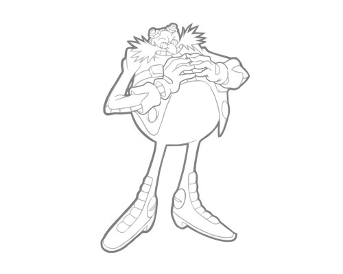 Set de pictat pe pânză pentru copii 20x25 "Doctor Eggman" +6vopsee +pensula 7031