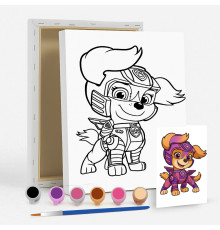Set de pictat pe pânză pentru copii 20x25 "Paw Patrol Skye" +6vopsee +pensula 7034