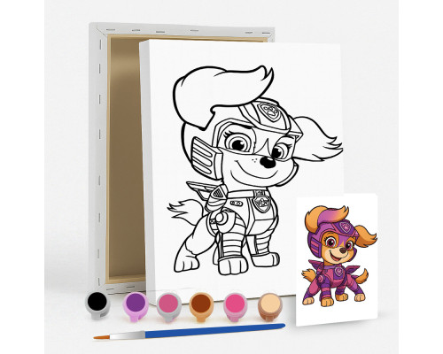Set de pictat pe pânză pentru copii 20x25 "Paw Patrol Skye" +6vopsee +pensula 7034