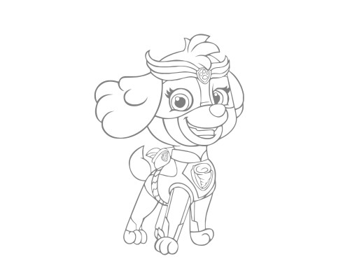 Set de pictat pe pânză pentru copii 20x25 "Paw Patrol Skye" +6vopsee +pensula 7036
