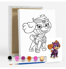 Set de pictat pe pânză pentru copii 20x25 "Paw Patrol Skye" +6vopsee +pensula 7036