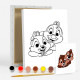 Set de pictat pe pânză pentru copii 20x25 "Chip și Dale" +6vopsee +pensula 7039