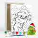 Set pictura pe panza pentru copii 20x25 "Grinch" 6 culori si pensula 7040
