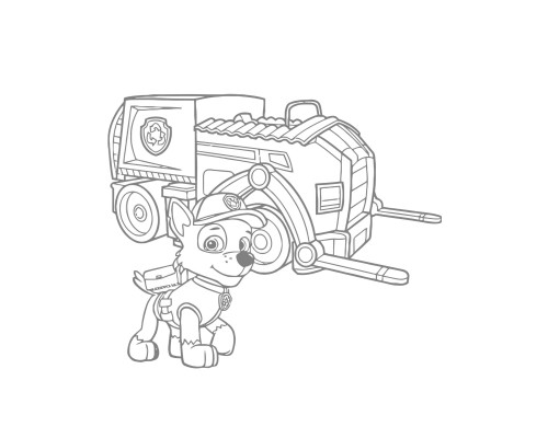 Set de pictat pe pânză pentru copii 20x25 "Paw Patrol Rocky" +6vopsee +pensula 7041