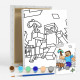 Set de pictat pe pânză pentru copii 20x25 "Minecraft Steve" +6vopsee +pensula 7042