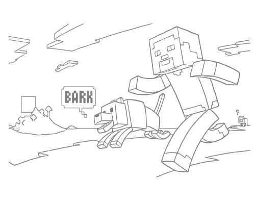 Набор детский для рисования на холсте 20*25 "Minecraft Steve BARK" +6 красок +кисточка 7044