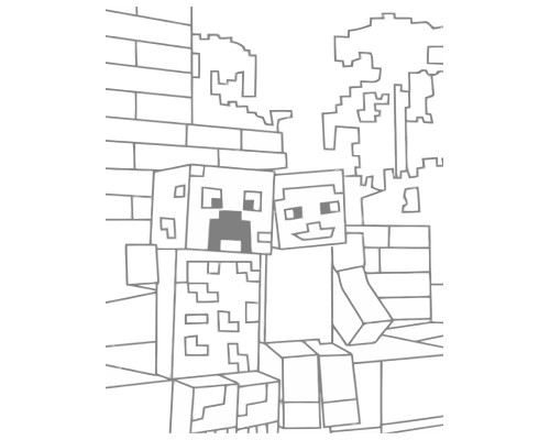 Набор детский для рисования на холсте 20*25 "Minecraft StevesiCreeper"+6красок+кисточка 7045