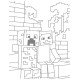 Набор детский для рисования на холсте 20*25 "Minecraft StevesiCreeper"+6красок+кисточка 7045