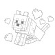Набор детский для рисования на холсте 20*25 "Minecraft DOG" + 6 красок + кисточка 7046