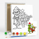 Набор детский для рисования на холсте 20*25 "Гринч Merry Christmas" +6красок +кисточка 7048