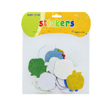 Наклейка для творчества, из фоамирана с глиттером "Яблоки" S12-1