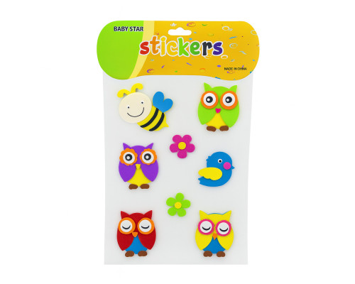 Наклейка для творчества, из фоамирана с глазками "Птички"