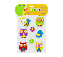 Autocolante pentru creatie, din foamiran cu ochisori "Pasari"