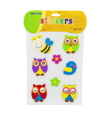 Наклейка для творчества, из фоамирана с глазками "Птички"