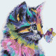 Set pictură pe numere 40*50 "Pisica si fluturele" 3420