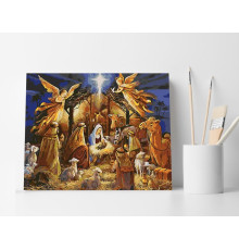 Set pictură pe numere 40*50 "Nasterea Domnului" 4139