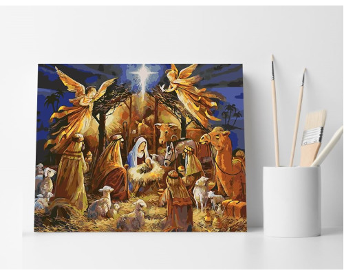 Set pictură pe numere 40*50 "Nasterea Domnului" 4139