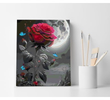 Set pictură pe numere 40*50 "Trandafir nocturn" 4697