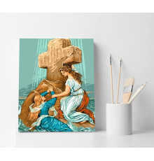 Set pictură pe numere 40*50 "Minunea Crucii pe apă" 4399