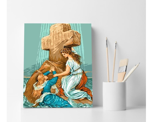 Set pictură pe numere 40*50 "Minunea Crucii pe apă" 4399