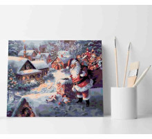 Set pictură pe numere 40*50 "Cadourile lui Moș Crăciun" 3140